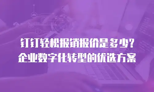 钉钉轻松报销报价是多少？企业数字化转型的优选方案