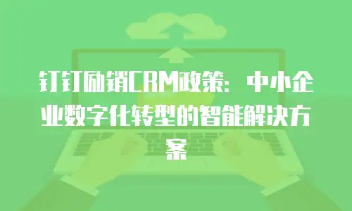 钉钉励销CRM政策：中小企业数字化转型的智能解决方案