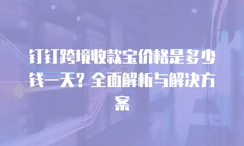 钉钉跨境收款宝价格是多少钱一天？全面解析与解决方案