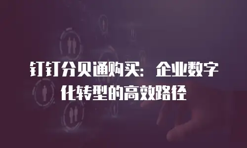 钉钉分贝通购买：企业数字化转型的高效路径