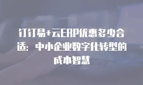 钉钉易+云ERP优惠多少合适：中小企业数字化转型的成本智慧