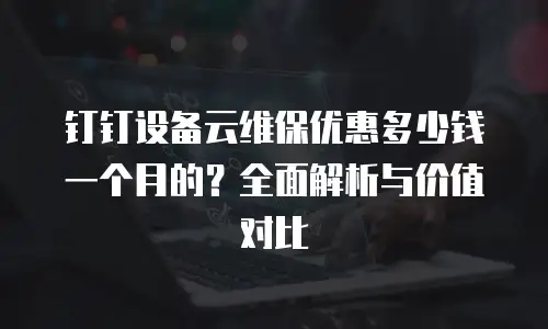 钉钉设备云维保优惠多少钱一个月的？全面解析与价值对比