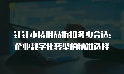 钉钉小猪用品折扣多少合适：企业数字化转型的精准选择