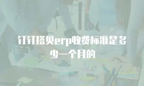 钉钉搭贝erp收费标准是多少一个月的