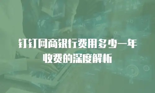钉钉网商银行费用多少一年收费的深度解析