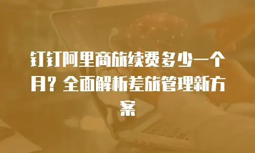 钉钉阿里商旅续费多少一个月？全面解析差旅管理新方案