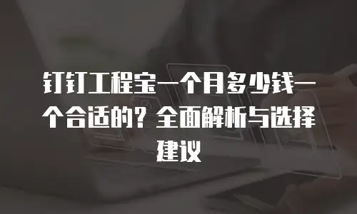 钉钉工程宝一个月多少钱一个合适的？全面解析与选择建议