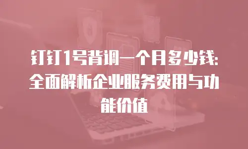 钉钉1号背调一个月多少钱：全面解析企业服务费用与功能价值