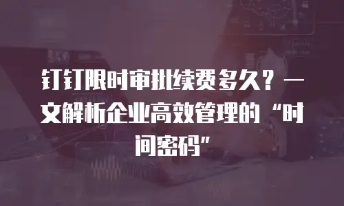 钉钉限时审批续费多久？一文解析企业高效管理的&ldquo;时间密码&rdquo;