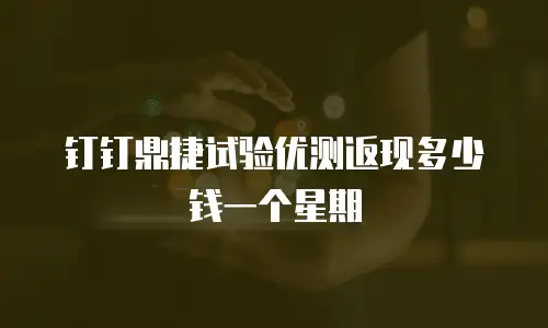 钉钉鼎捷试验优测返现多少钱一个星期