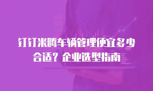 钉钉米腾车辆管理便宜多少合适？企业选型指南