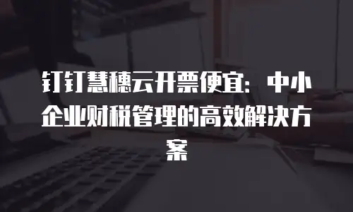 钉钉慧穗云开票便宜：中小企业财税管理的高效解决方案