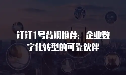 钉钉1号背调推荐：企业数字化转型的可靠伙伴