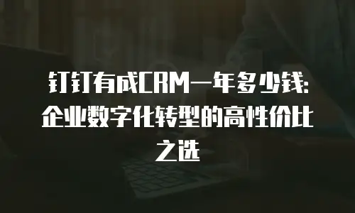 钉钉有成CRM一年多少钱：企业数字化转型的高性价比之选