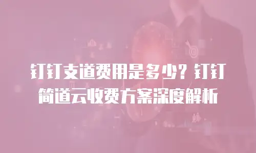钉钉支道费用是多少？钉钉简道云收费方案深度解析