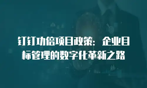 钉钉功倍项目政策：企业目标管理的数字化革新之路