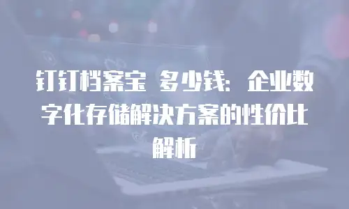 钉钉档案宝 多少钱：企业数字化存储解决方案的性价比解析
