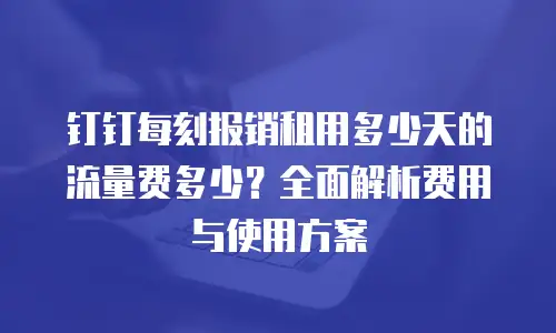 钉钉每刻报销租用多少天的流量费多少？全面解析费用与使用方案