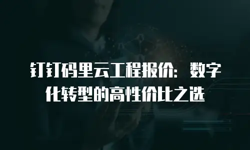 钉钉码里云工程报价：数字化转型的高性价比之选