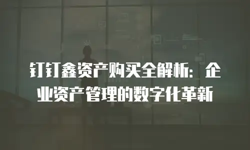 钉钉鑫资产购买全解析：企业资产管理的数字化革新