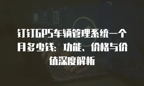 钉钉GPS车辆管理系统一个月多少钱：功能、价格与价值深度解析