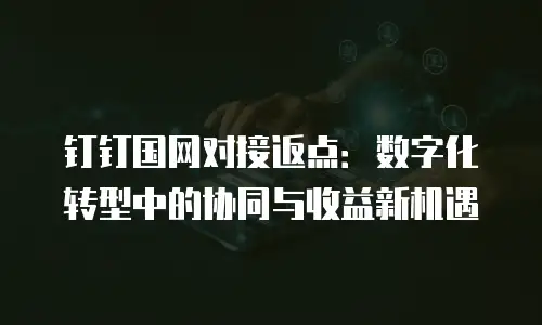 钉钉国网对接返点：数字化转型中的协同与收益新机遇