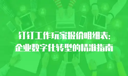 钉钉工作玩家报价明细表：企业数字化转型的精准指南
