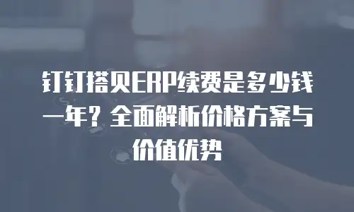 钉钉搭贝ERP续费是多少钱一年？全面解析价格方案与价值优势