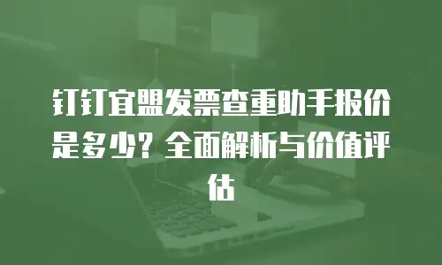 钉钉宜盟发票查重助手报价是多少？全面解析与价值评估