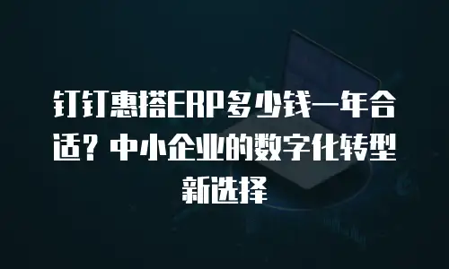 钉钉惠搭ERP多少钱一年合适？中小企业的数字化转型新选择