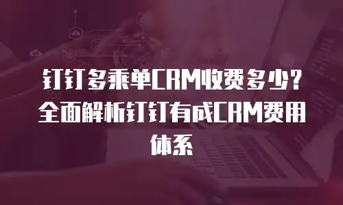 钉钉多乘单CRM收费多少？全面解析钉钉有成CRM费用体系