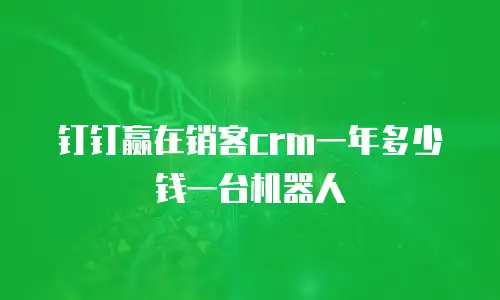 钉钉赢在销客crm一年多少钱一台机器人