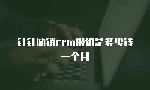 钉钉励销crm报价是多少钱一个月