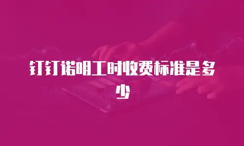 钉钉诺明工时收费标准是多少