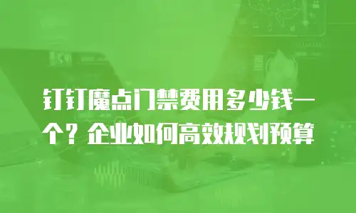 钉钉魔点门禁费用多少钱一个？企业如何高效规划预算