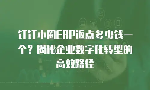 钉钉小圈ERP返点多少钱一个？揭秘企业数字化转型的高效路径