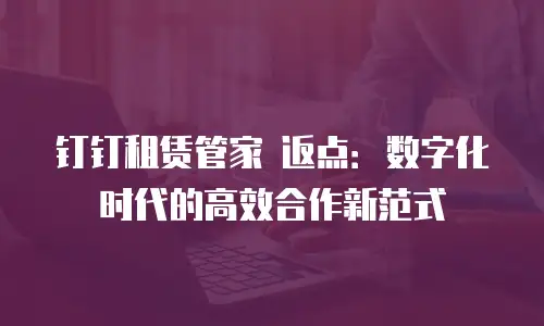 钉钉租赁管家 返点：数字化时代的高效合作新范式