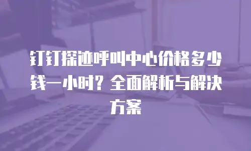 钉钉探迹呼叫中心价格多少钱一小时？全面解析与解决方案