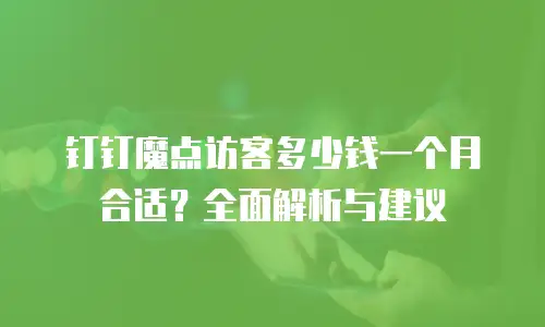 钉钉魔点访客多少钱一个月合适？全面解析与建议