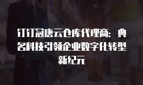 钉钉冠唐云仓库代理商：典名科技引领企业数字化转型新纪元