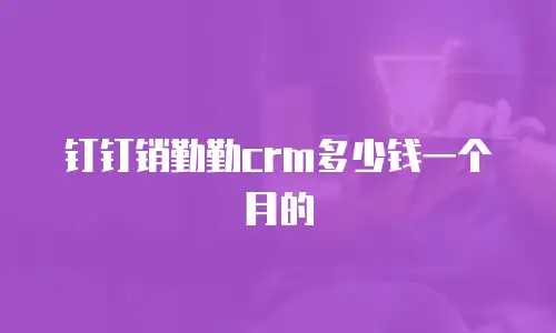 钉钉销勤勤crm多少钱一个月的