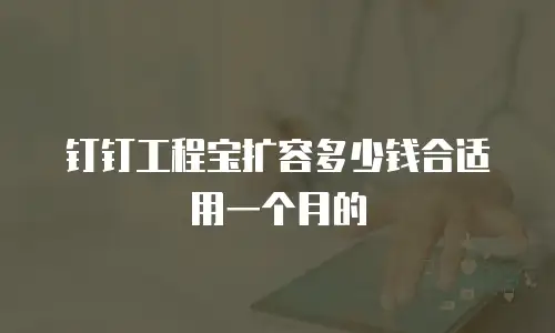 钉钉工程宝扩容多少钱合适用一个月的
