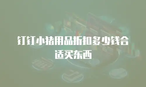 钉钉小猪用品折扣多少钱合适买东西