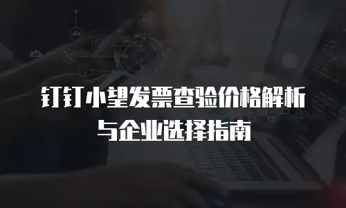 钉钉小望发票查验价格解析与企业选择指南