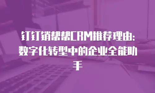 钉钉销帮帮CRM推荐理由：数字化转型中的企业全能助手