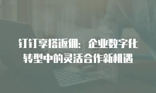 钉钉享搭返佣：企业数字化转型中的灵活合作新机遇