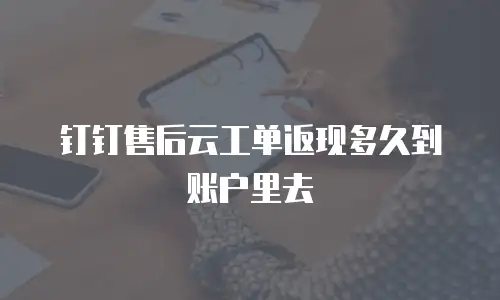 钉钉售后云工单返现多久到账户里去