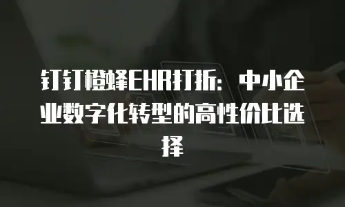 钉钉橙蜂EHR打折：中小企业数字化转型的高性价比选择