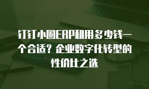钉钉小圈ERP租用多少钱一个合适？企业数字化转型的性价比之选