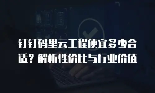 钉钉码里云工程便宜多少合适？解析性价比与行业价值